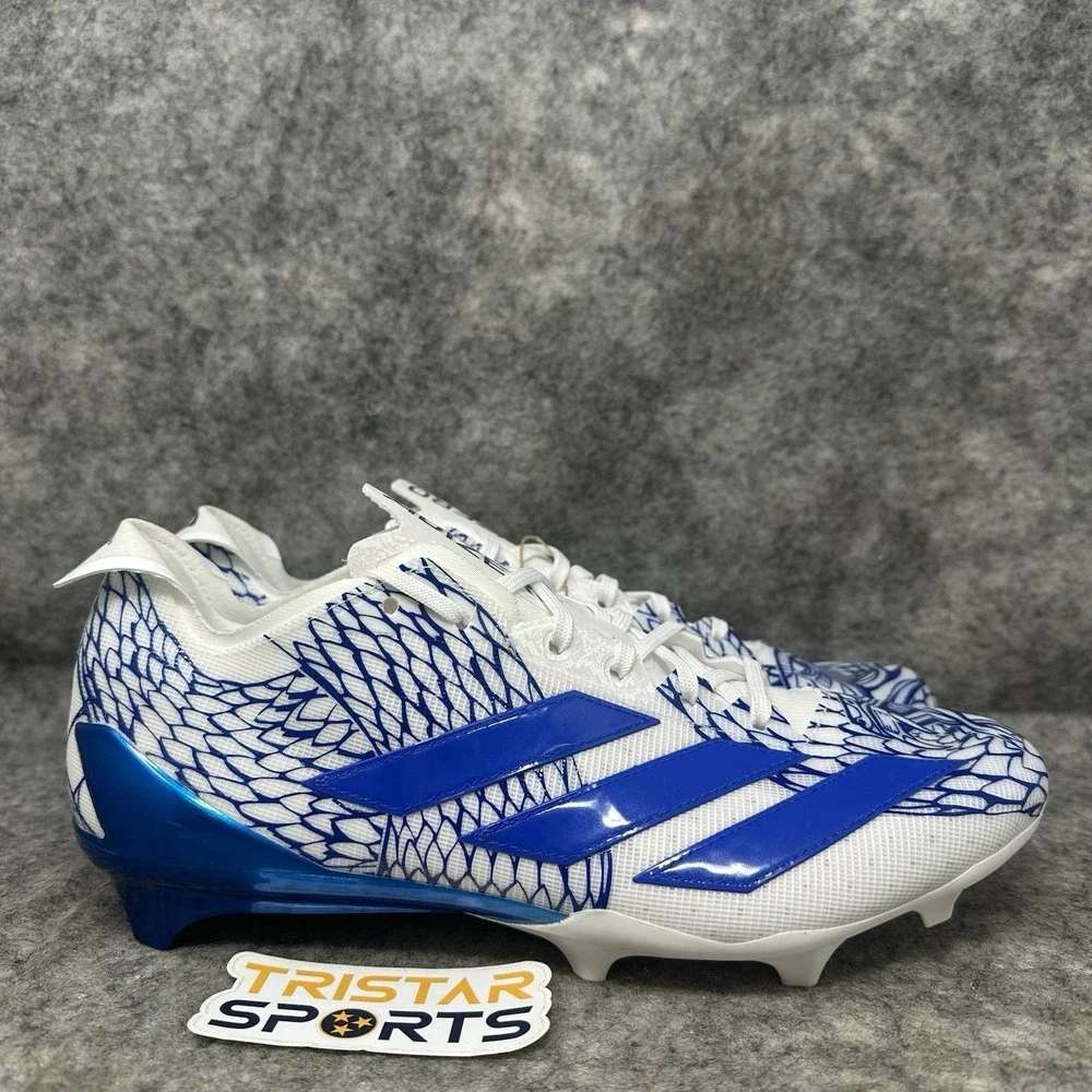 Adidas Adizero Electric Exotic Football Cleats Mens Size 12.5 Blue White IH8569